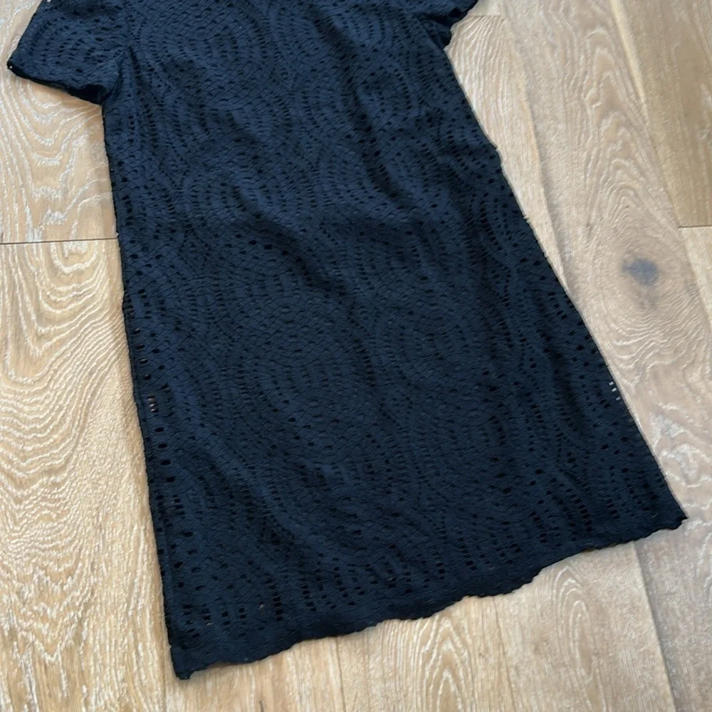 J. Crew Black Lace Eyelet Dress